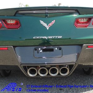 C7 14-UP Lamination Black Carbon Exhaust Diffuser (Rear Fascia) (Core Exchange) (Starting from $1,998.00 + Refundable Core Charge $600.00) (High Gloss or Matte Finish)