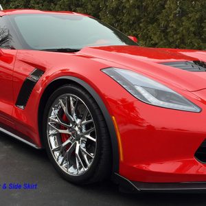 C7 Z06 15-UP, Replica Front Splitter Center pc only, 1 pc, Matte Black (Carbon Flash, High Gloss Carbon or Matte Finish Carbon)